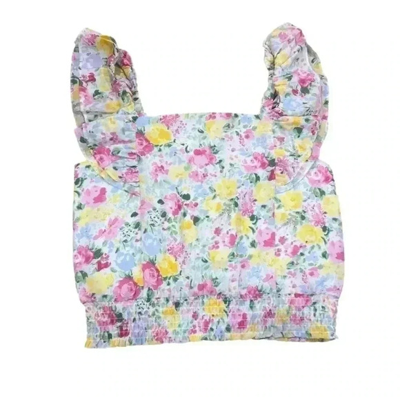 Girls Janie and Jack Floral Crop Top Size 12 NWOT - Picture 2 of 3